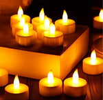 Plastic Flameless LED Tealight White Candles Smokeless Candles -12 - Image 5