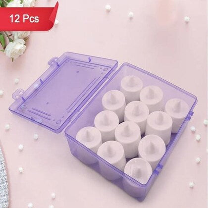 Plastic Flameless LED Tealight White Candles Smokeless Candles -12 - Image 6