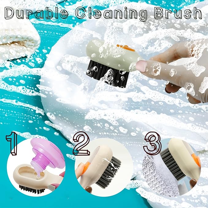 Multifunctional Liquid Shoe Cleaning Brush with Soap Dispenser - Image 3